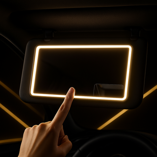 Espejo de Maquillaje LED para Auto - Ambiente Interior